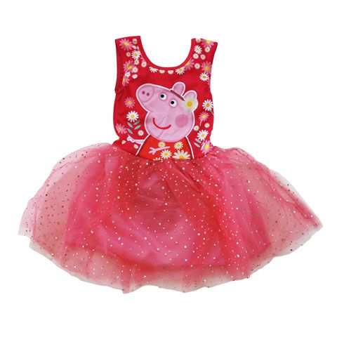 Peppa Pig Kinderkleid in Rot Perfekt für Spaß Spiel und Feiern 2-6 Jahren