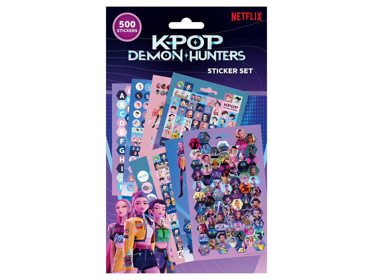 K-Pop Demon Hunters Sticker Set mit 8 Bögen für Schule Freizeit Basteln und Dekorieren