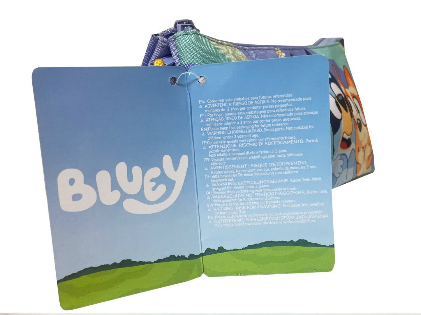 Bluey Light Waves Federmäppchen Triple Schüleretui mit 3 Hauptfächern und 2 Zusatzfächern
