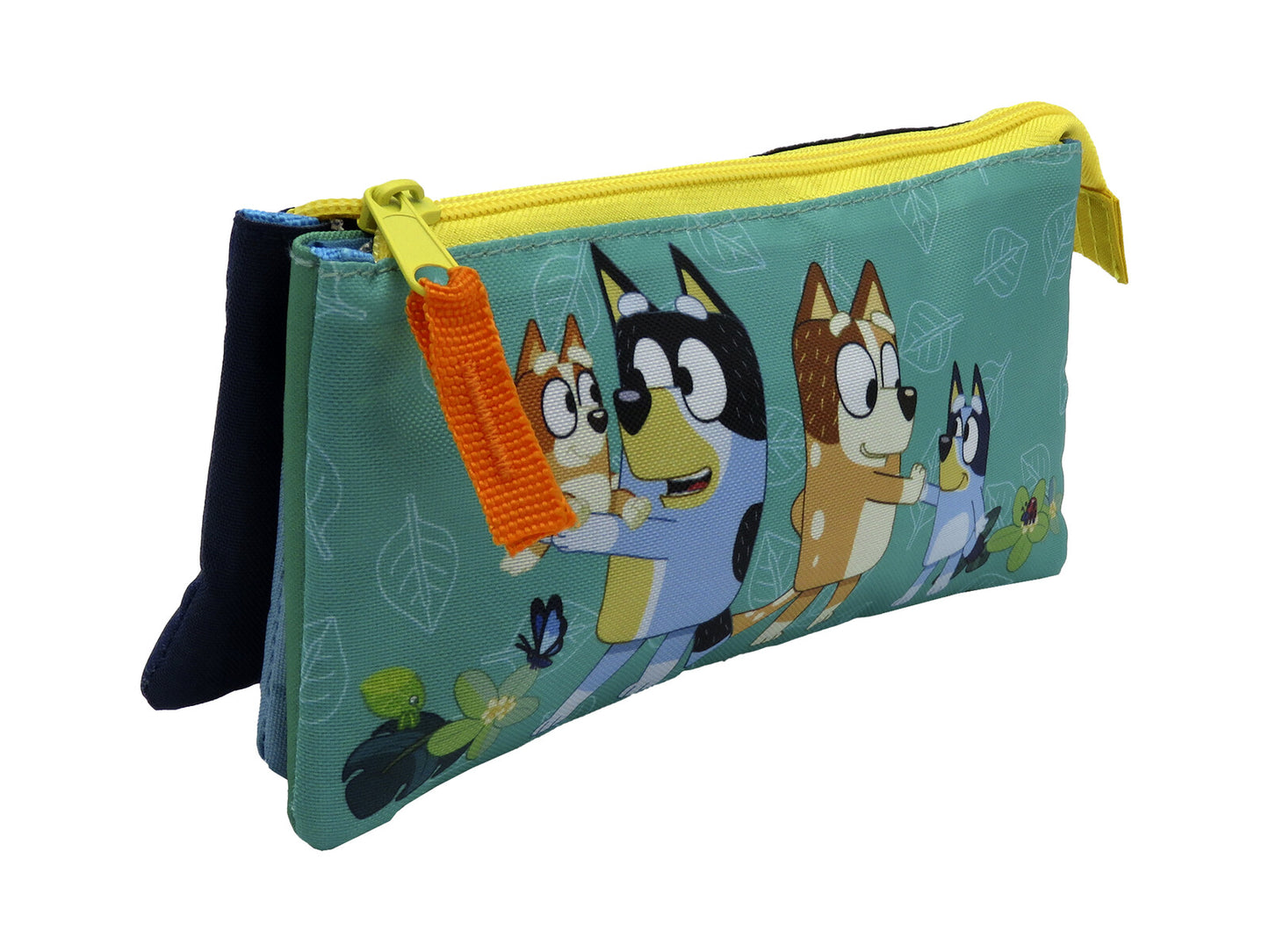 Bluey Dreifach Federmäppchen 3 Fächer Federmappe mit Reißverschluss