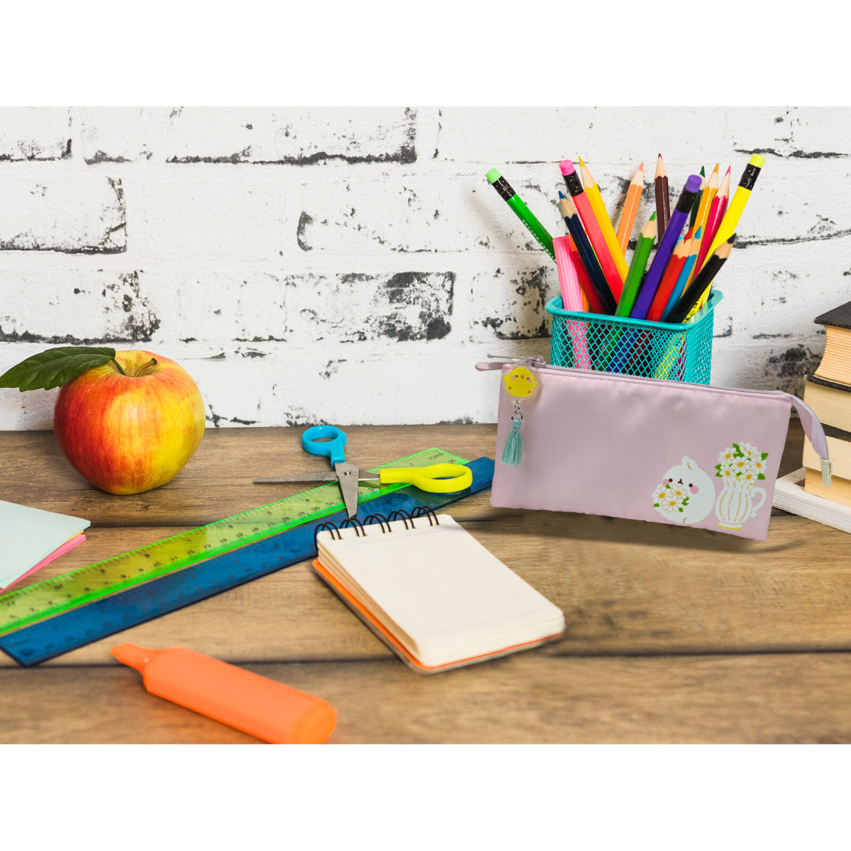 Molang Blossom Etui Triple Federtasche Schreibwaren Tasche Kinder Schule