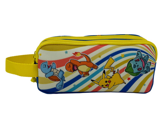 Pokémon Federmäppchen mit zwei Fächern Federmappe mit Reißverschluss