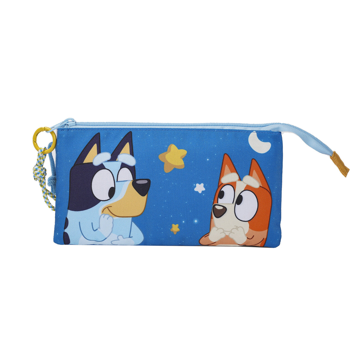 Bluey Dreifach Federmäppchen 3 Fächer Federmappe mit Reißverschluss