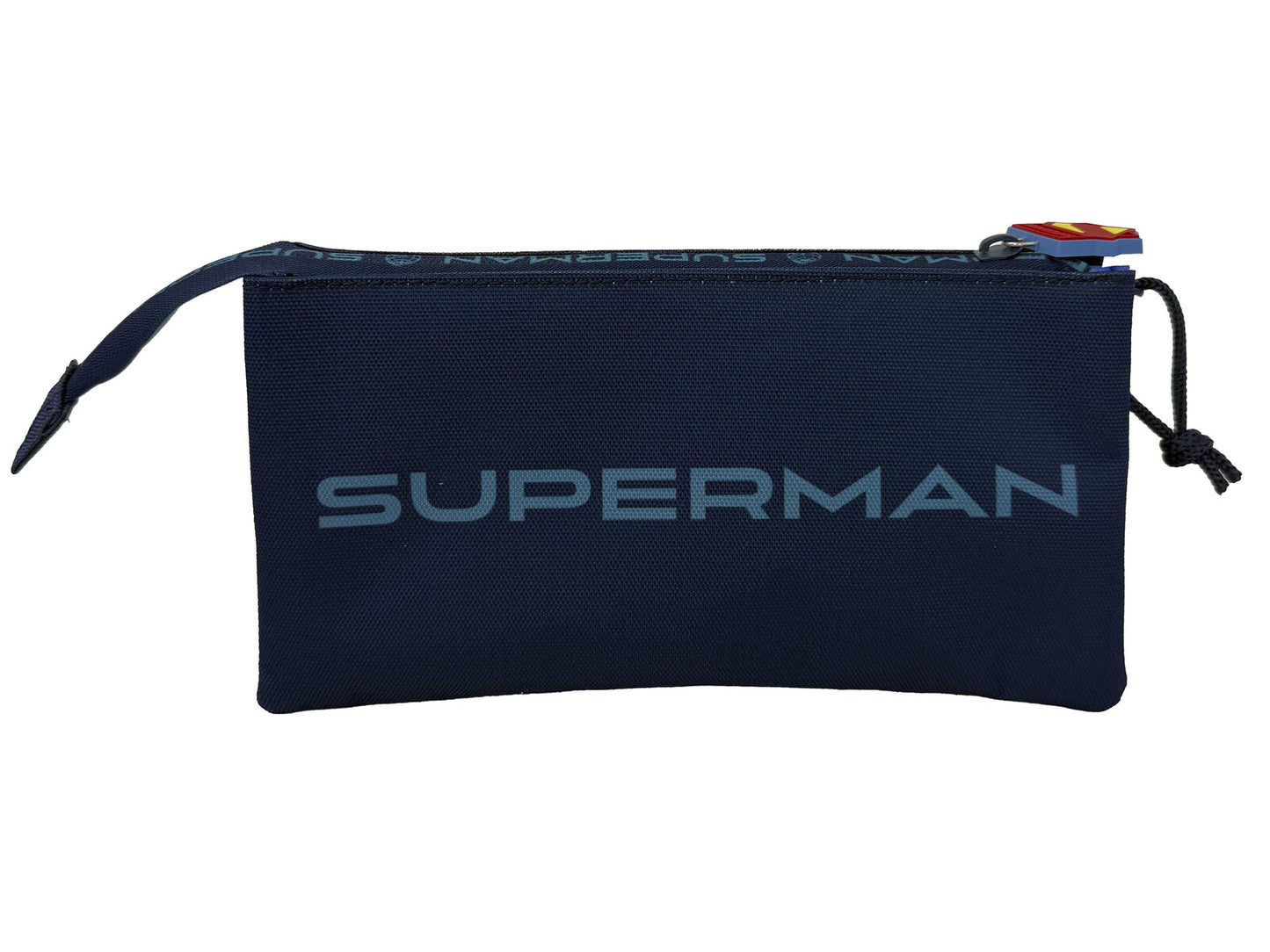 Superman drei Fächer Etui Federmäppchen für Schule und Alltag