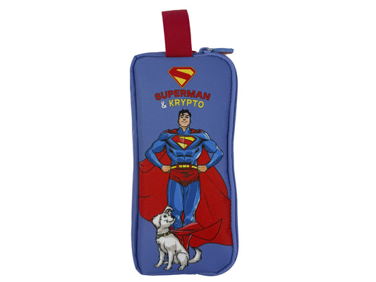 Superman Federmäppchen mit zwei Fächern Federmappe mit Reißverschluss