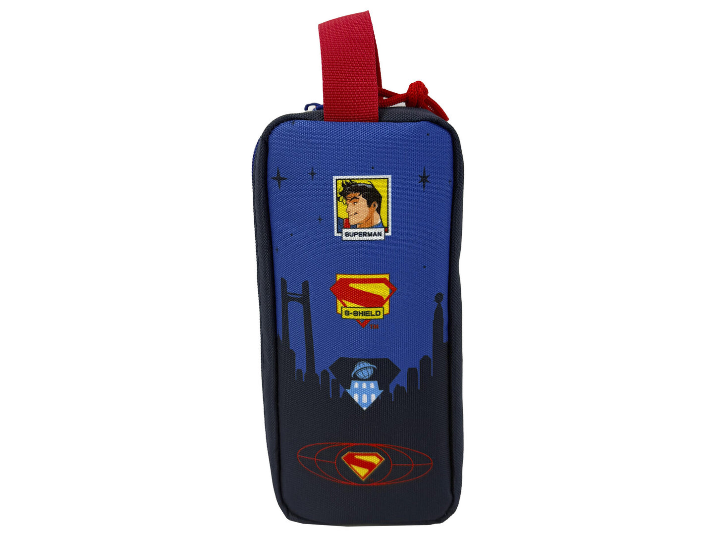 Superman Federmäppchen mit zwei Fächern Federmappe mit Reißverschluss