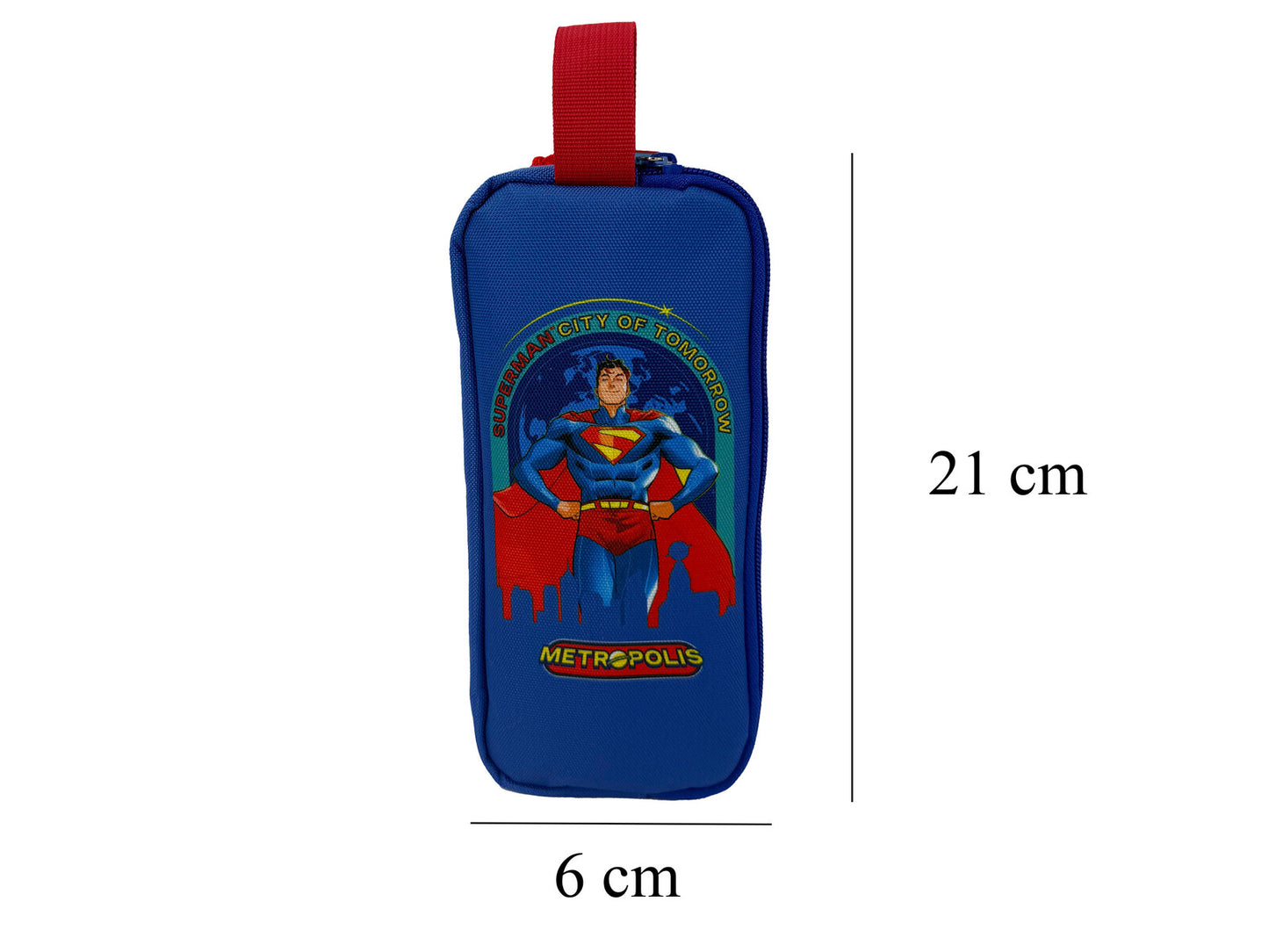 Superman Federmäppchen mit zwei Fächern Federmappe mit Reißverschluss