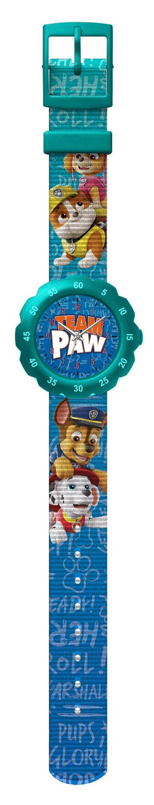 Paw Patrol Uhr für Kinder Polyesterarmband mit praktischem Deckel