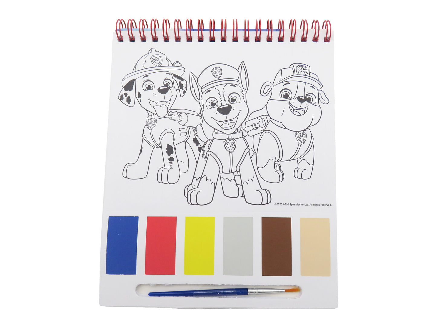 Paw Patrol Malblock mit Wasserfarben 20 Blatt Zeichenblock mit Pinsel