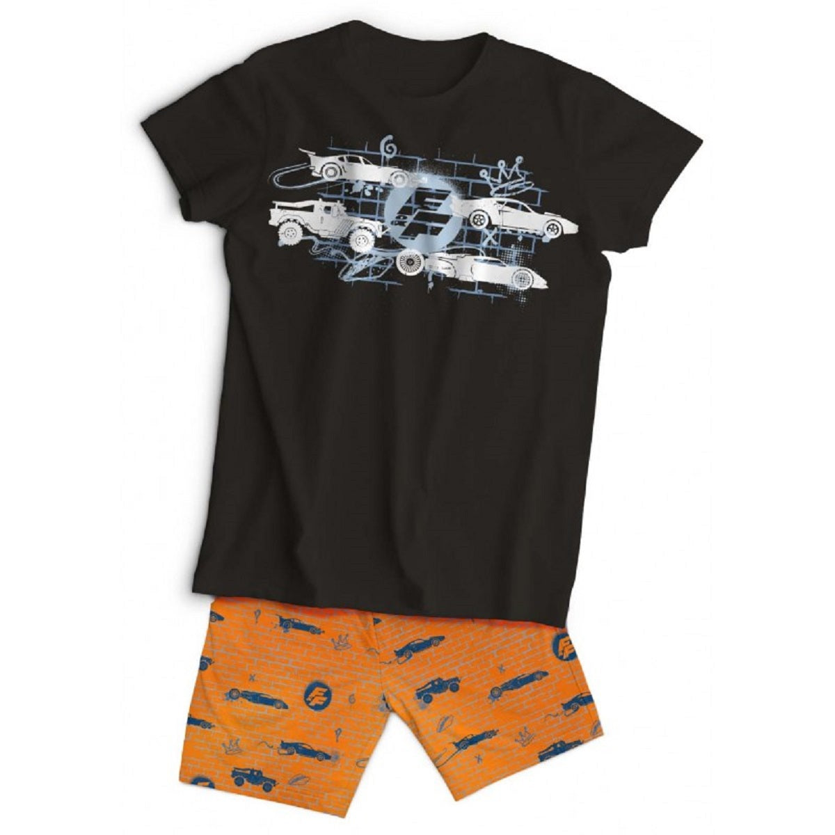 Fast & Furious Kinder Schlafanzug Set Kurzarm Baumwolle Sommer Pyjama Set 2 Teilig