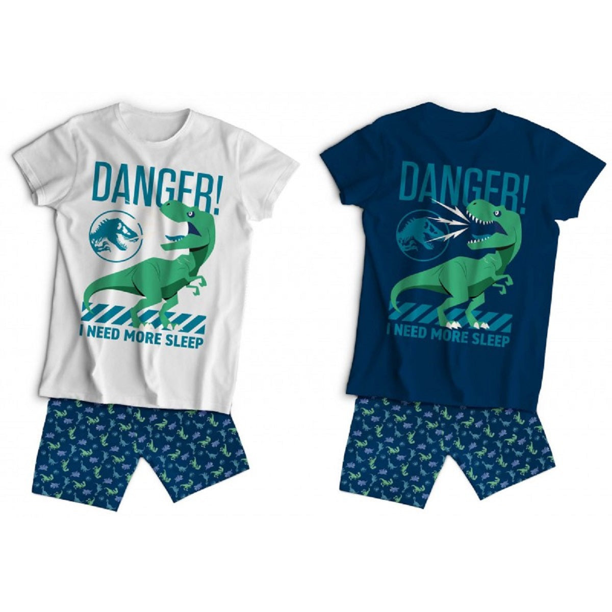 Jurassic World Kinder Schlafanzug Set Kurzarm Baumwolle Sommer Pyjama Set 2 Teilig