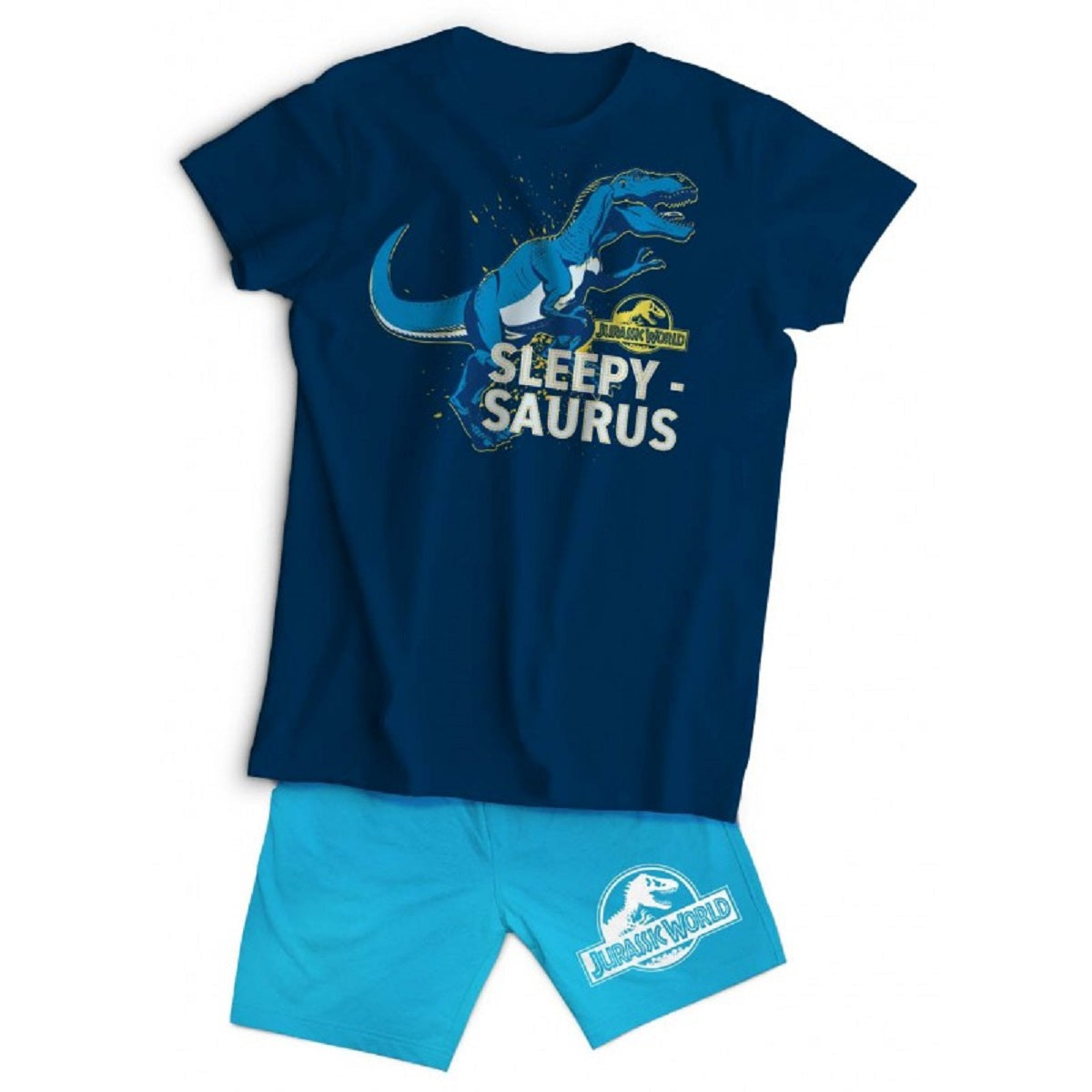 Jurassic World Kinder Schlafanzug Set Kurzarm Baumwolle Sommer Pyjama Set 2 Teilig