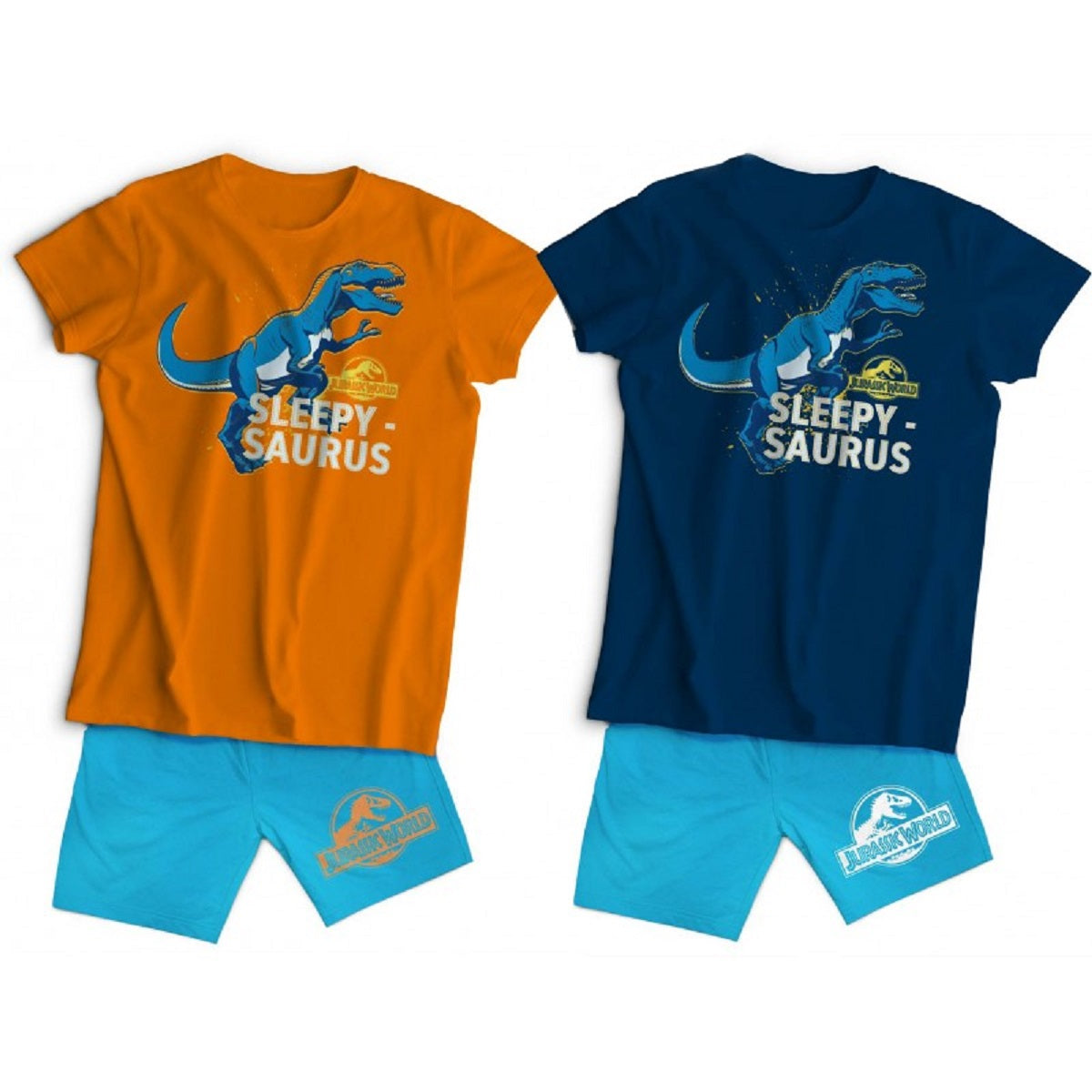Jurassic World Kinder Schlafanzug Set Kurzarm Baumwolle Sommer Pyjama Set 2 Teilig
