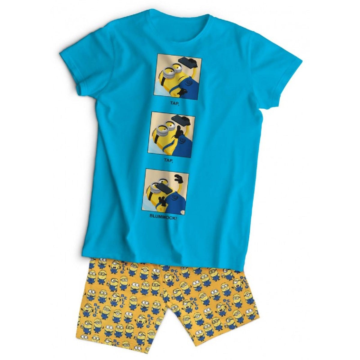 Minions Kinder Schlafanzug Set Kurzarm Baumwolle Sommer Pyjama Set 2 Teilig