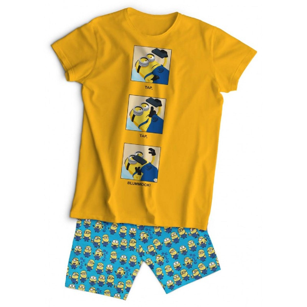 Minions Kinder Schlafanzug Set Kurzarm Baumwolle Sommer Pyjama Set 2 Teilig