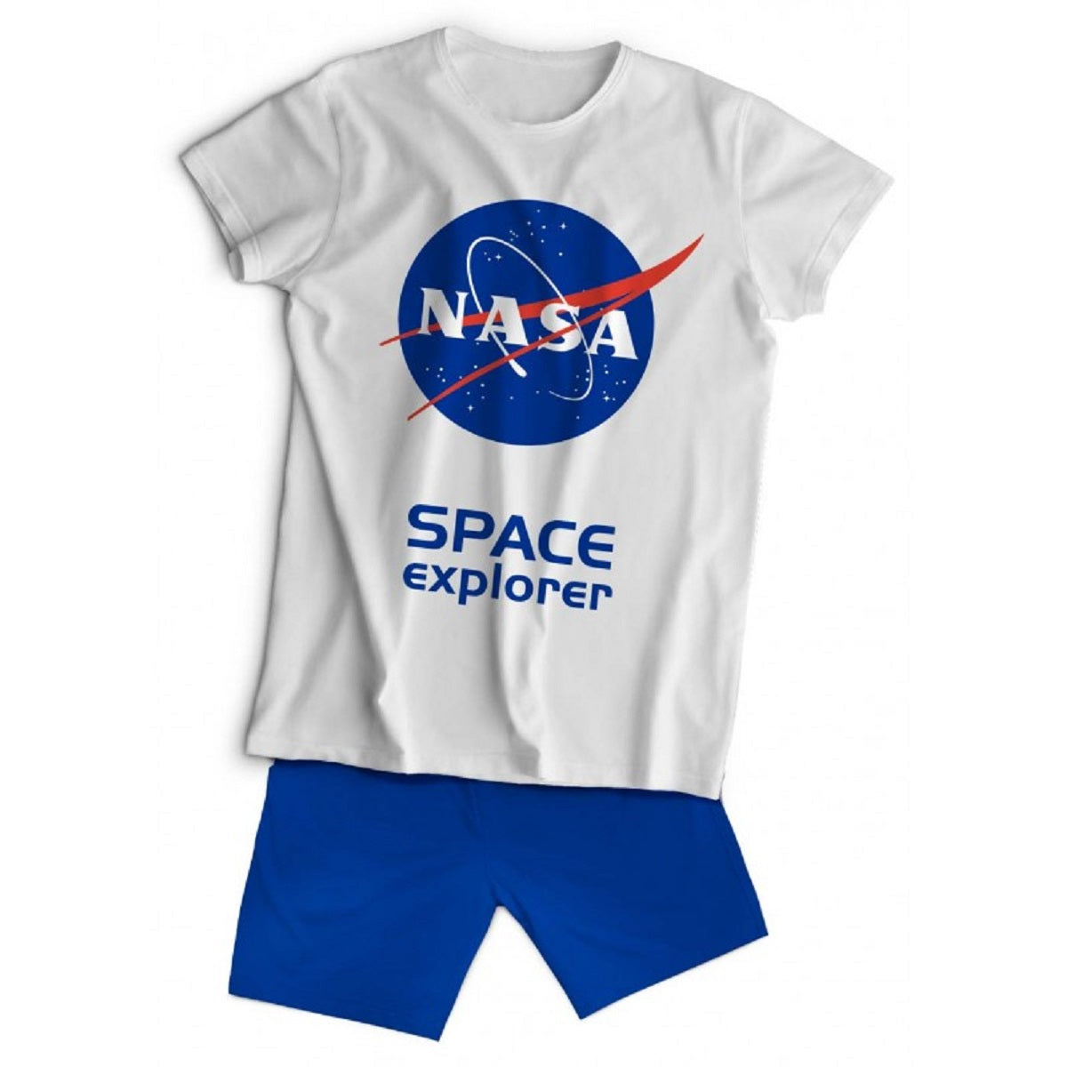 NASA Kinder Schlafanzug Set Kurzarm Baumwolle Sommer Pyjama Set 2 Teilig