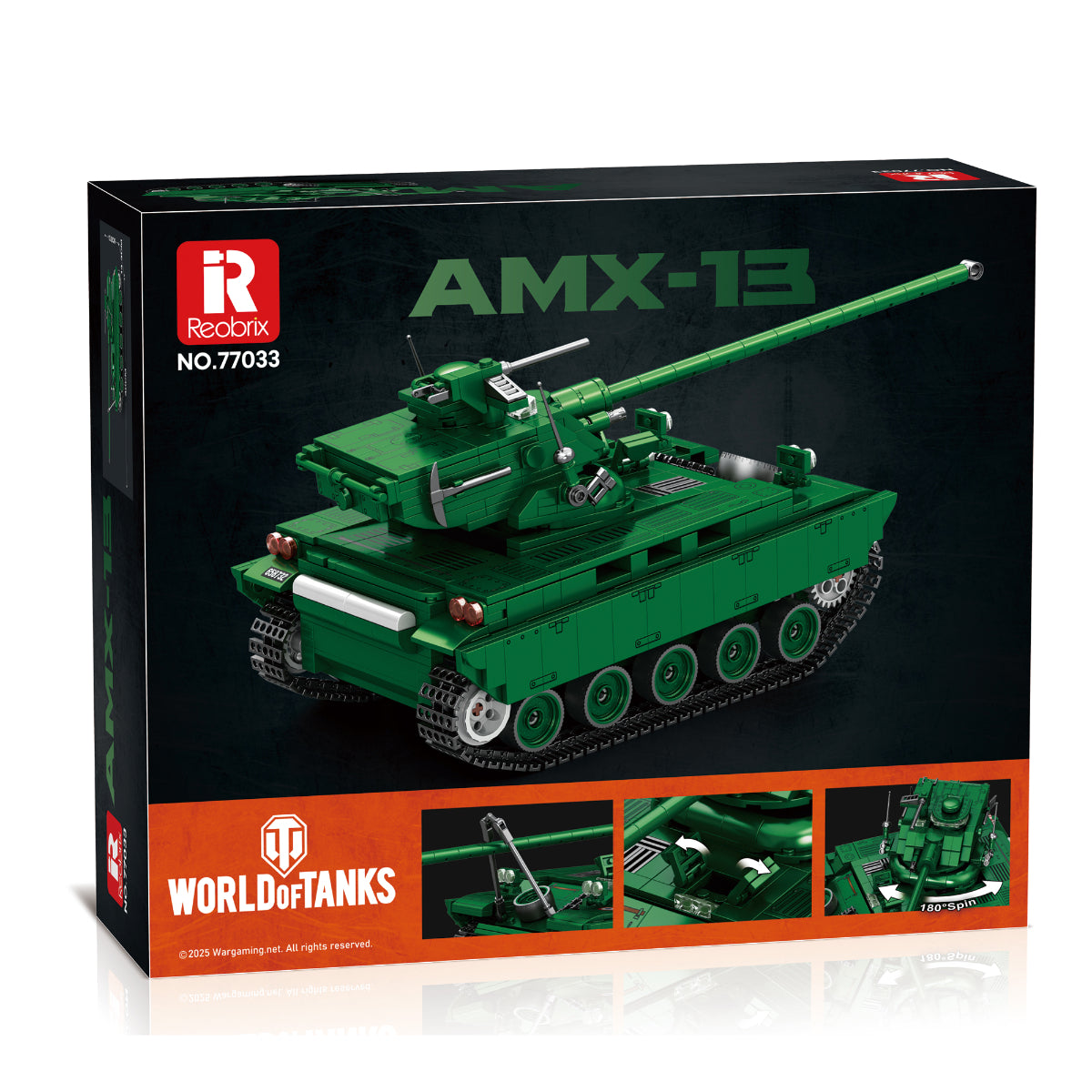 Reobrix 77033 AMX 13 Panzer Klemmbaustein Set 1037 Teile ab 14