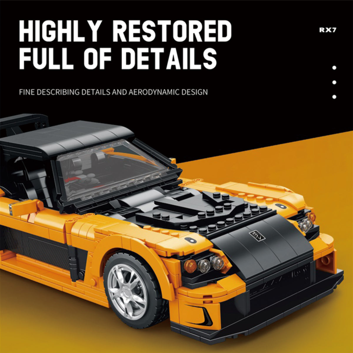 Reobrix 11029 Sportwagen 1:12 Klemmbaustein Auto 1482 Teile ab 14