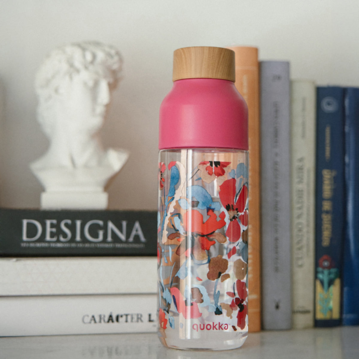 Quokka Ice Trinkflasche 720 ml Red Flowers Ecozen auslaufsicher