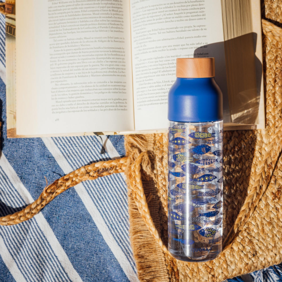 Quokka Trinkflasche 840 ml Sea Fish Ecozen auslaufsicher