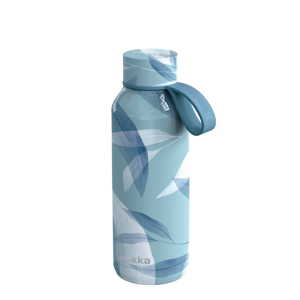 Quokka Blue Wind Thermo Trinkflasche aus Edelstahl 510 ml Isolierflasche mit Trageschlaufe