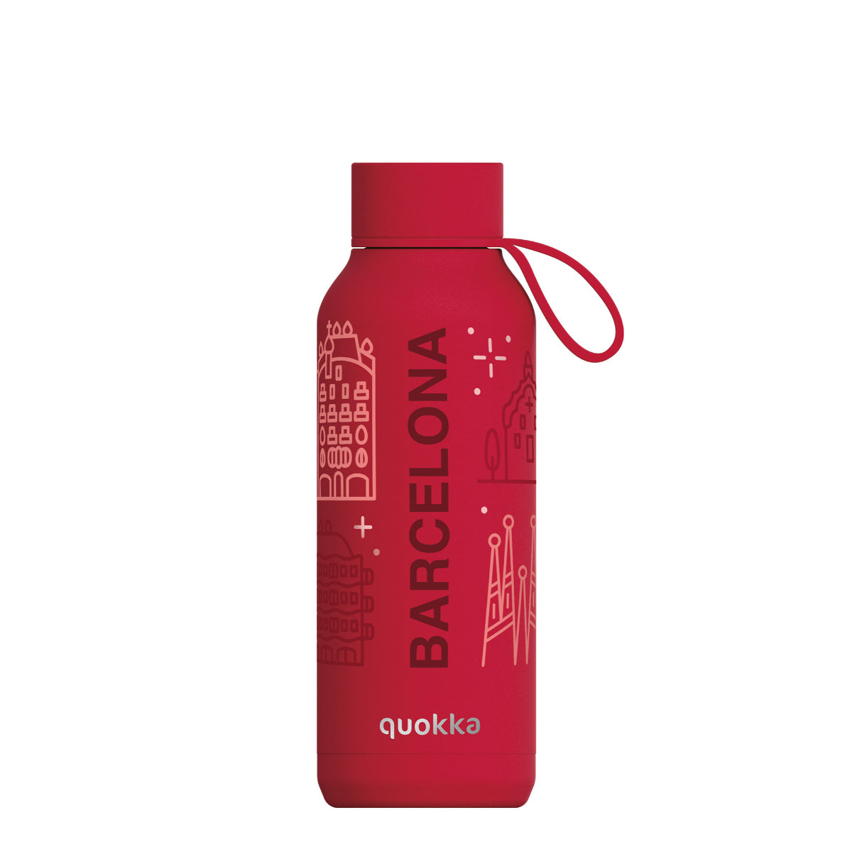 Quokka Barcelona Thermo Trinkflasche aus Edelstahl 510 ml Isolierflasche mit Trageschlaufe