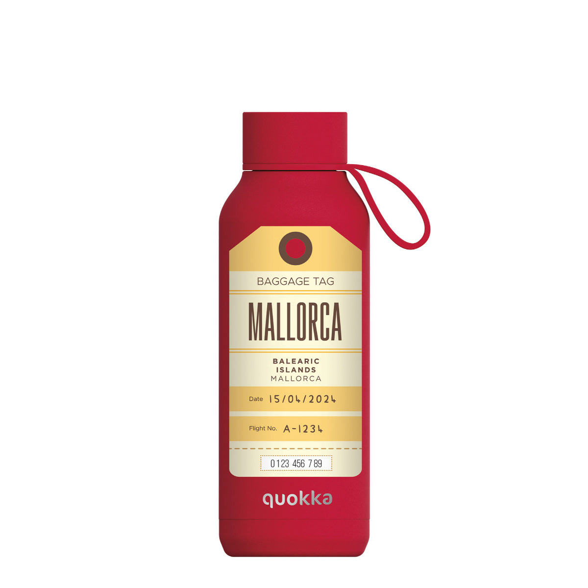 Quokka Mallorca Thermo Trinkflasche aus Edelstahl 510 ml Isolierflasche mit Trageschlaufe