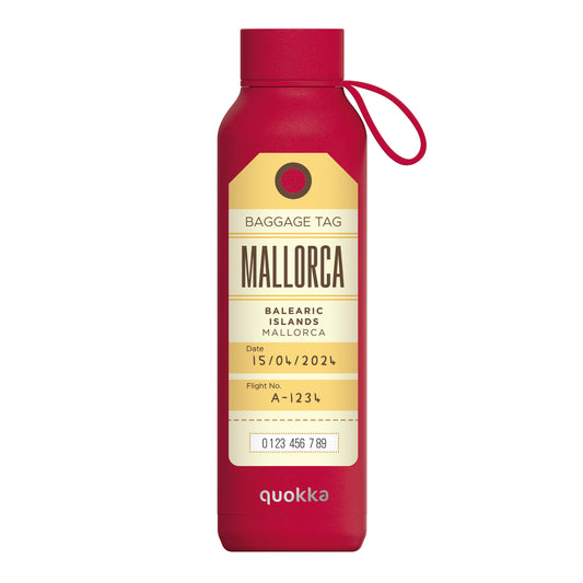 Quokka Mallorca Label Edelstahl Trinkflasche isoliert 630 ml Thermoflasche mit Trageschlaufe