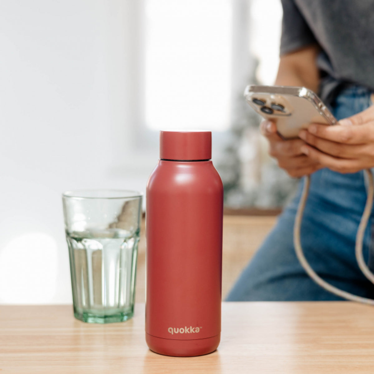 Quokka Thermo Trinkflasche aus Edelstahl 510 ml Isolierflasche für Alltag