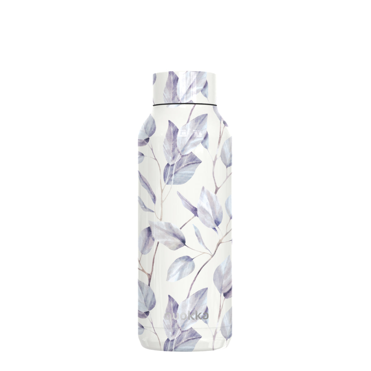 Quokka Solid Trinkflasche 510 ml GRAY BOUQUET Edelstahl Doppelwandig Heiß Kalt isoliert