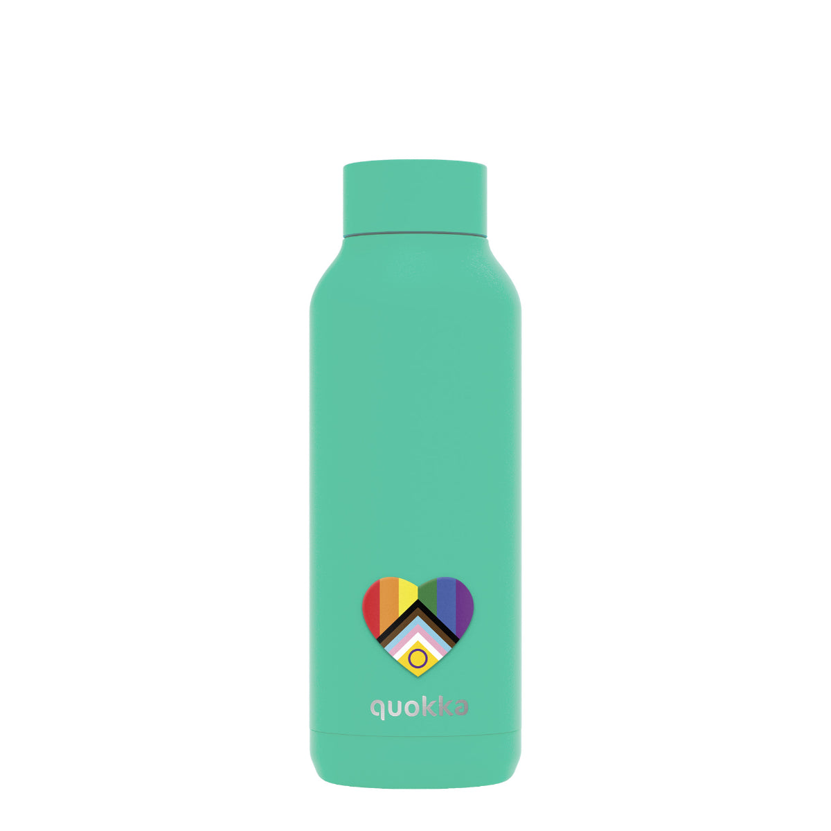 Quokka Jade Green Thermo Trinkflasche aus Edelstahl 510 ml Isolierflasche mit Trageschlaufe