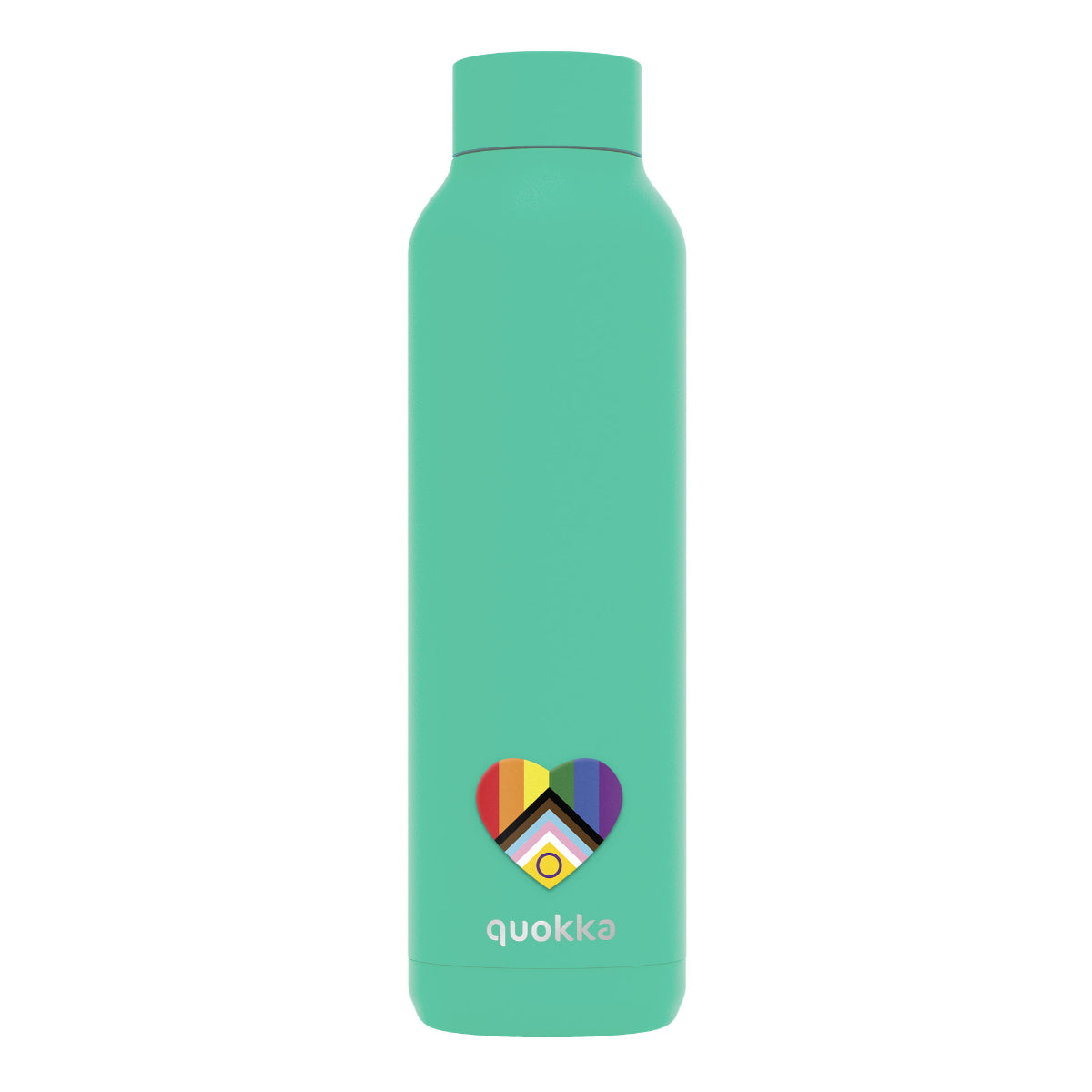 Quokka Pride Türkis Edelstahl Trinkflasche isoliert 630 ml Thermoflasche