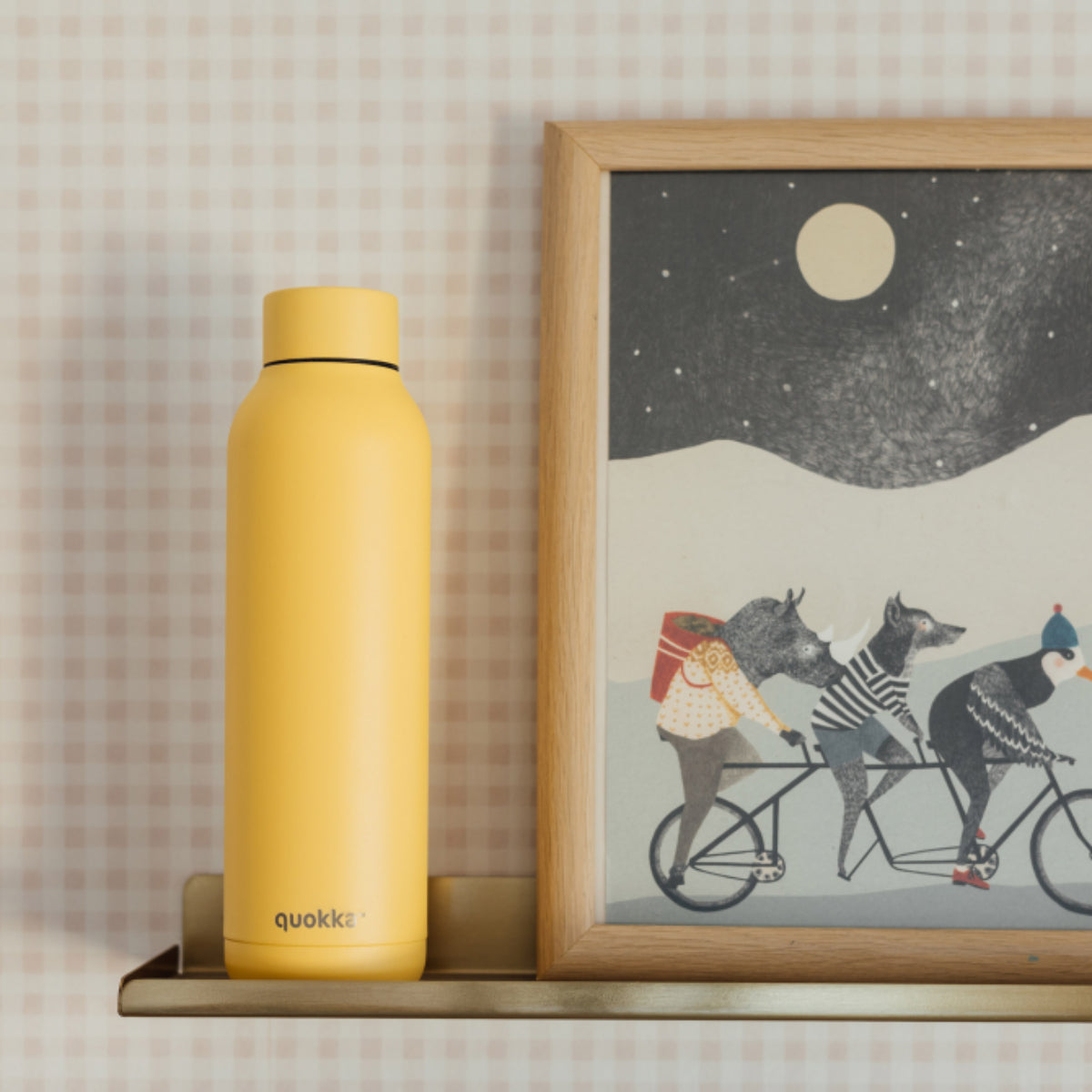 Quokka Gelb Isolierte Trinkflasche 630 ml aus Edelstahl Thermoflasche für unterwegs