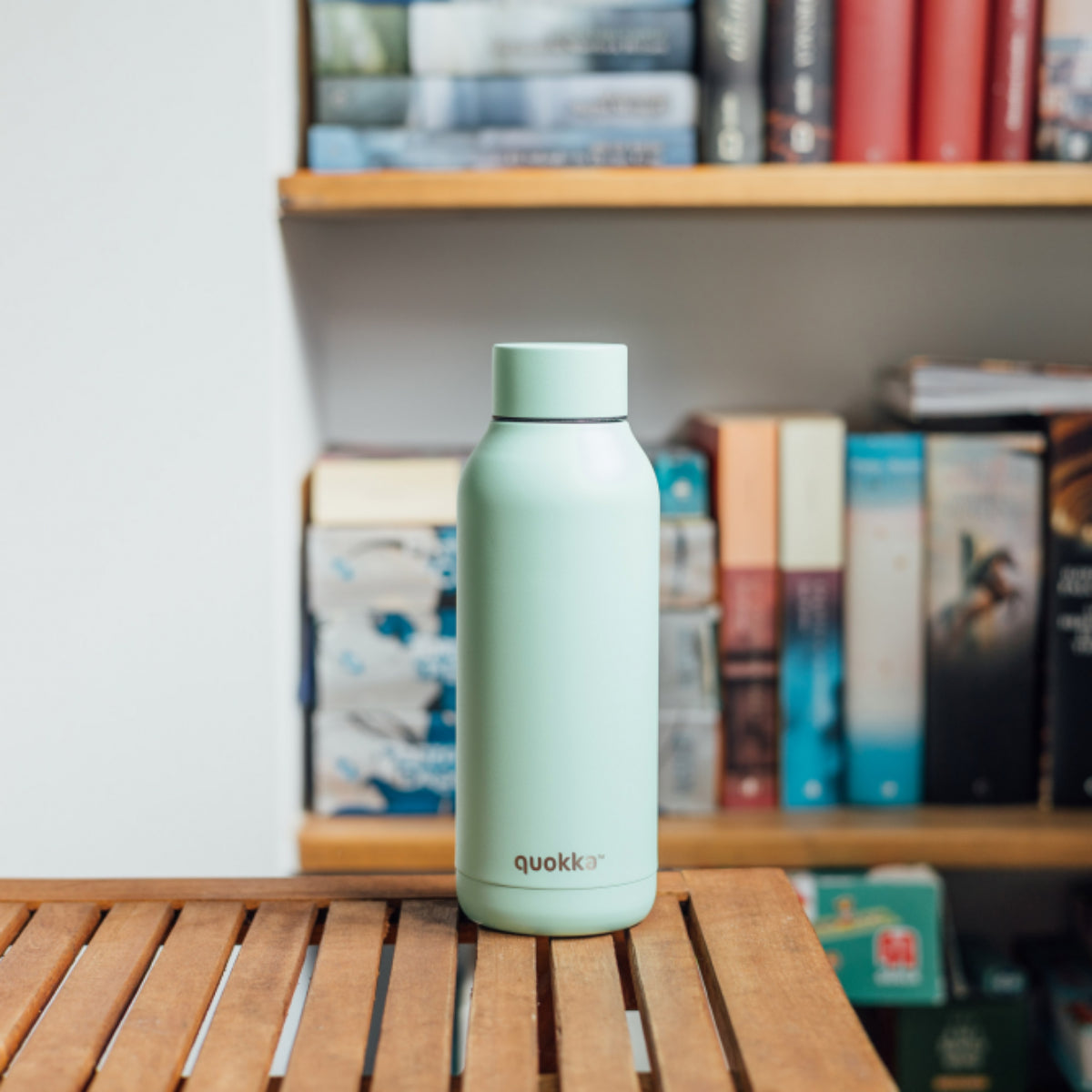 Quokka Mint Thermo Trinkflasche aus Edelstahl 510 ml Isolierflasche für Alltag