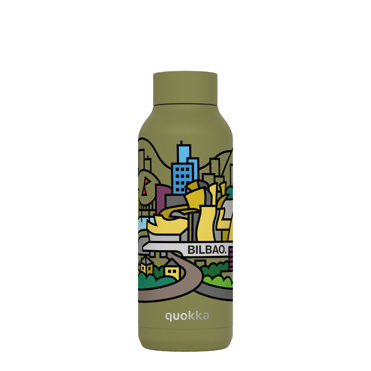 Quokka Thermo Trinkflasche aus Edelstahl 510 ml Isolierflasche für Alltag