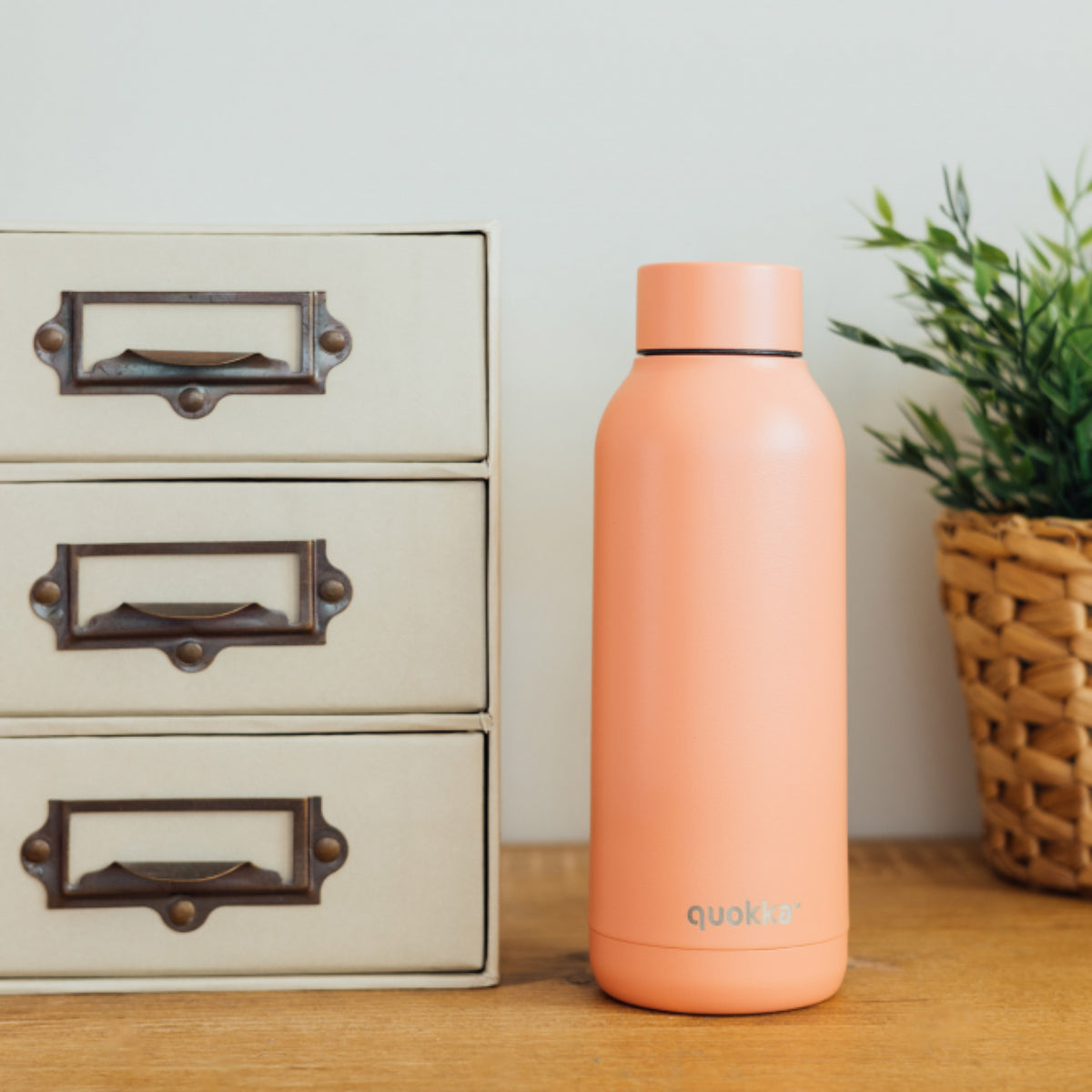 Quokka Rosa Thermo Trinkflasche aus Edelstahl 510 ml Isolierflasche für Alltag