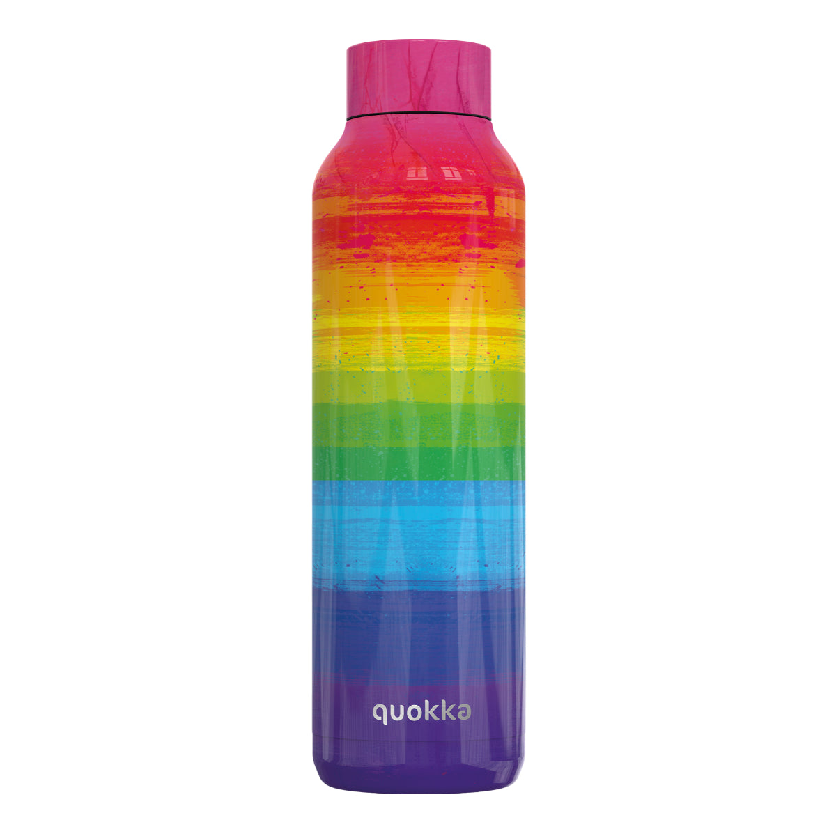 Quokka Solid Trinkflasche 630 ml RAINBOW Edelstahl Doppelwandig Heiß Kalt isoliert
