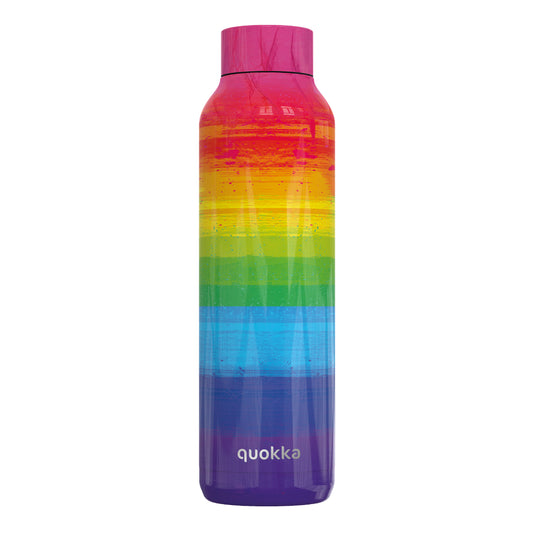 Quokka Solid Trinkflasche 630 ml RAINBOW Edelstahl Doppelwandig Heiß Kalt isoliert