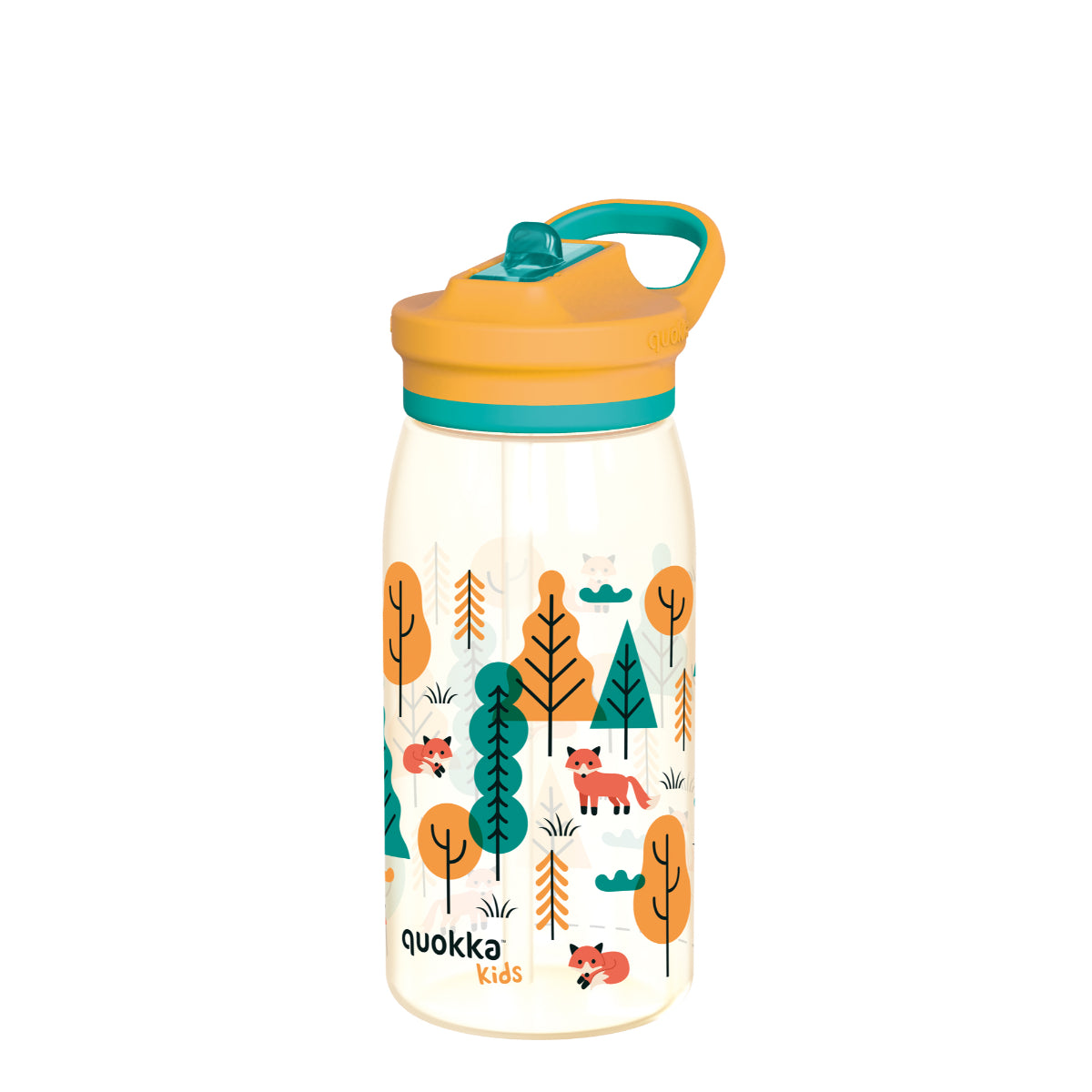 Quokka Glow Kids Flasche FOREST 580 ml mit Tragekupplung