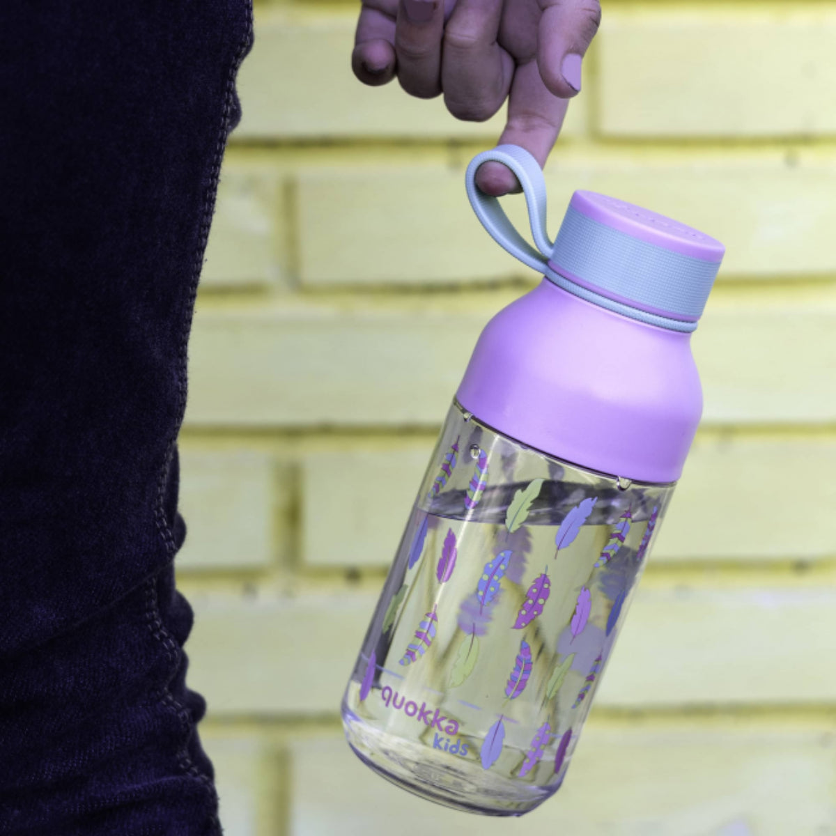 Quokka Ice Kids Trinkflasche 430 ml FEATHERS Abnehmbare Austattung