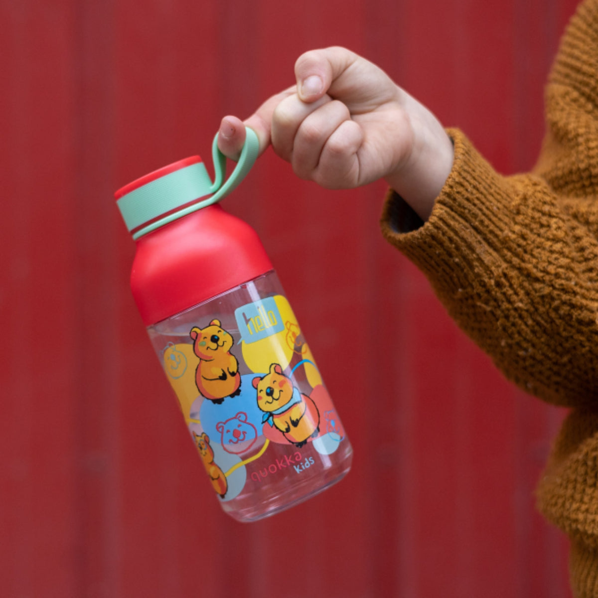 Quokka Ice Kids Trinkflasche 430 ml HAPPY QUOKKA Abnehmbare Austattung
