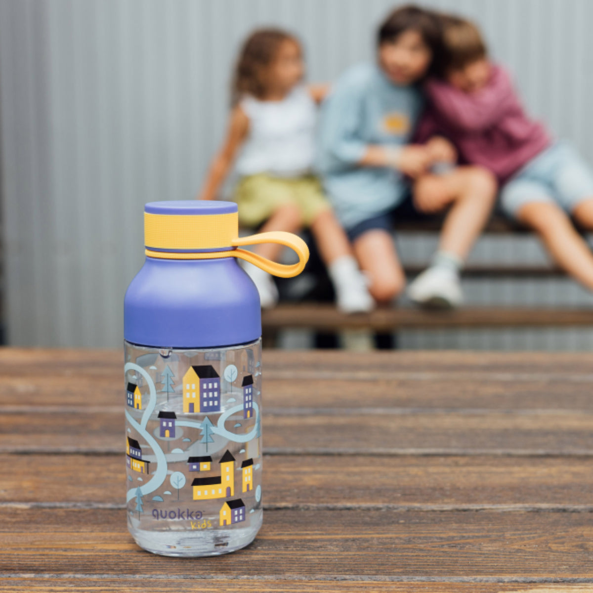 Quokka Ice Kids Trinkflasche 430 ml TOWN Abnehmbare Austattung