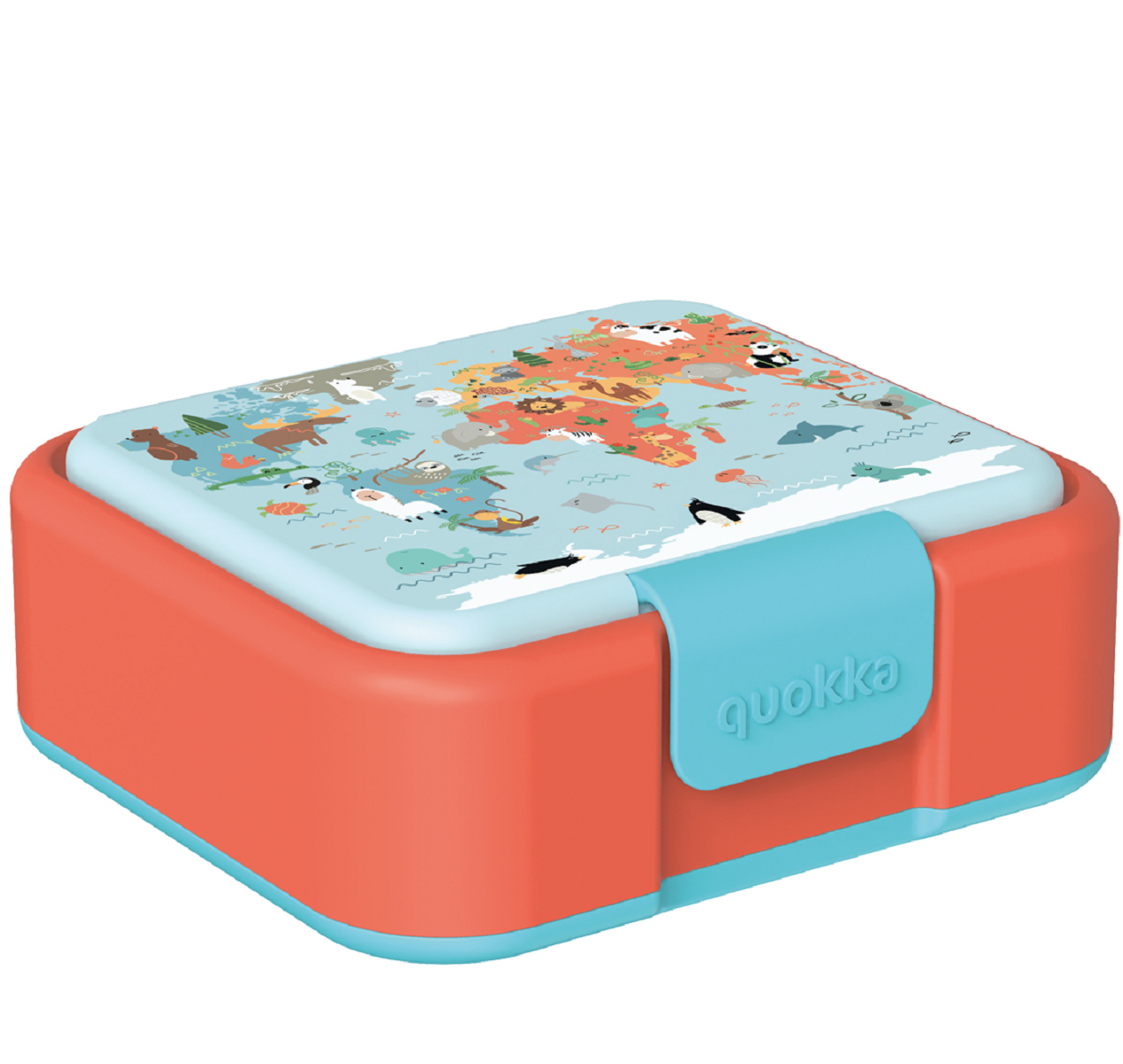 Quokka Map of Life Brotdose Doppelwand Kinder Lunchbox 3-Fächer
