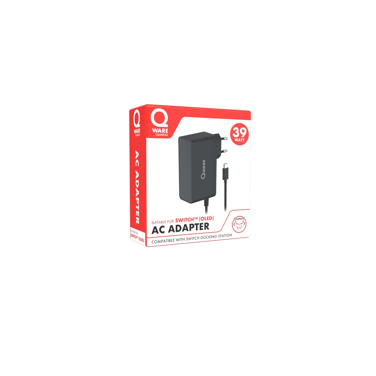 Qware Ladegerät 39W – USB-C Netzadapter kompatibel mit Nintendo Switch & Geräte