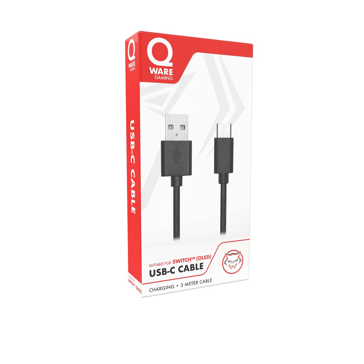 Qware USB-C Kabel 3m – Schnellladekabel kompatibel mit Nintendo Switch