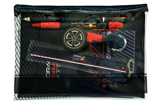 Red Bull Gefüllte Federtasche – Transparent & stylisch, mit hochwertigem Inhalt