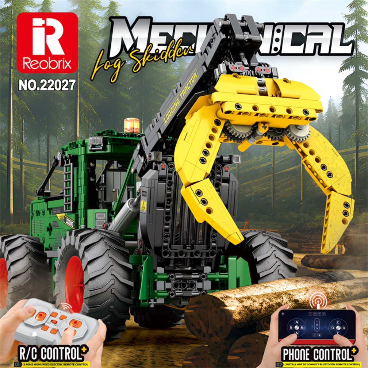 Reobrix 22027 Skidder Klemmbaustein Forstmaschine RC 1741 Teile ab 14