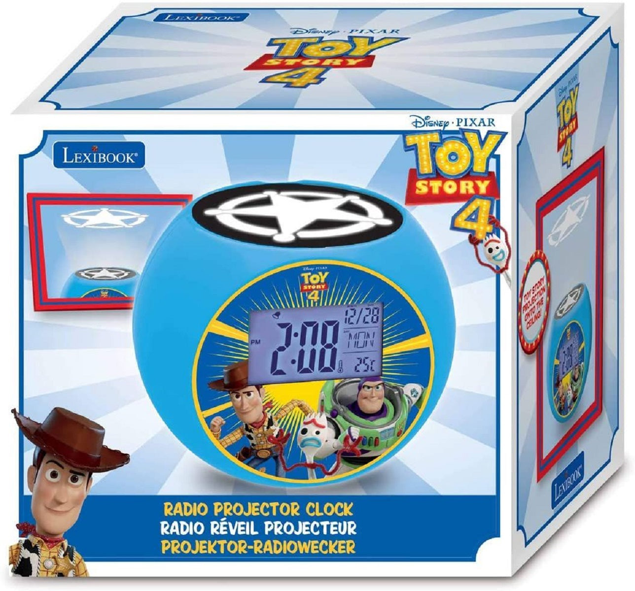 Toy Story Projektor-Radiowecker Mit Buzz und Woody Design