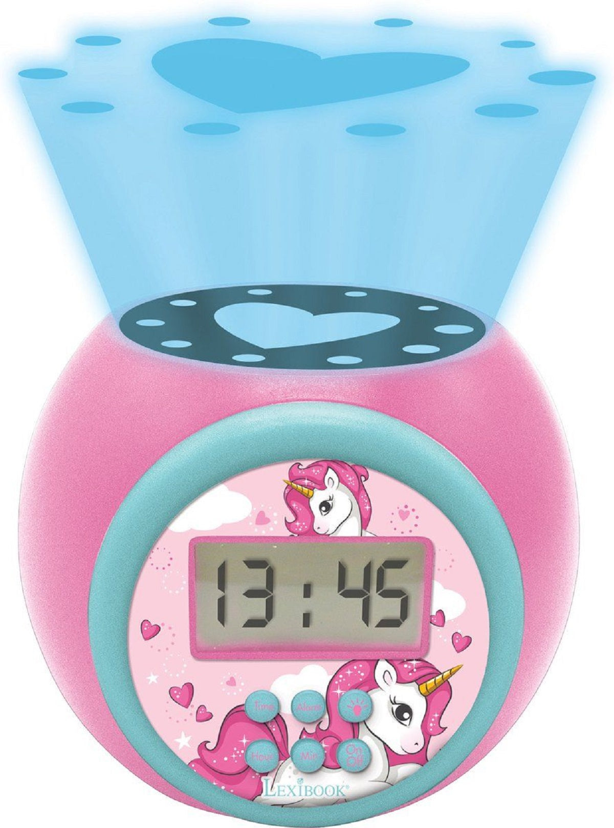Unicorn Projektor-Wecker LCD-Anzeige und magische Deckenprojektion