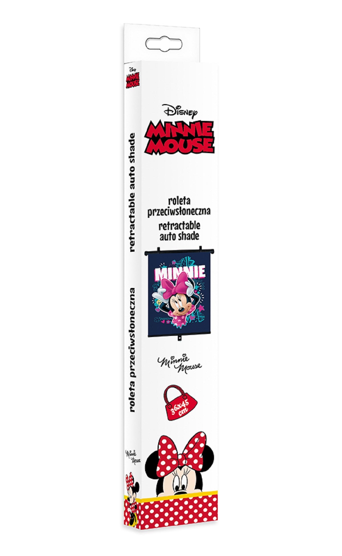 Disney Minnie Mouse Rückziehbarer Auto-Sonnenschutz, einfach zu installieren